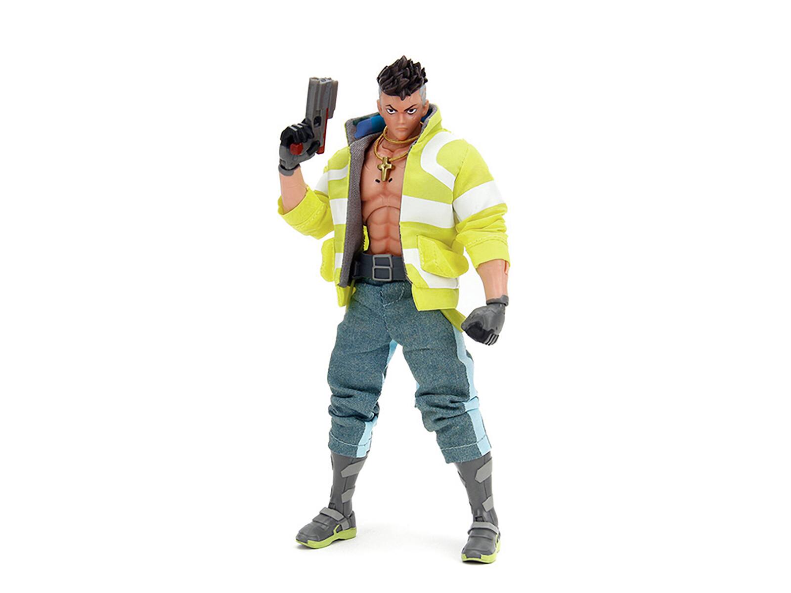 Angle. Jada - David Martinez 6" Moveable Figure with Accessories & Alternate Head/Hands "Cyberpunk: Edgerunners" 2022 Jada - Multicolor.