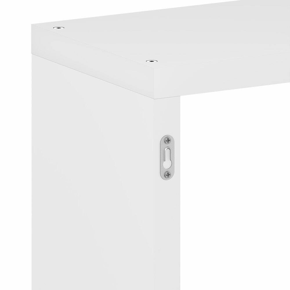 Angle. Furinno - CUBICLE Floating Wall Shelves, Cube Wall Shelf, Extra Thick Wall Mounted Book Shelf, for Bathroom, Bedroom, Living Room - White.