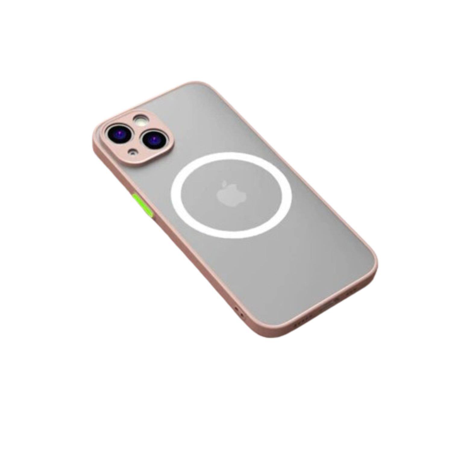 Front. Home Collection - Pink MagSafe Case w/ Magnetic Camera Lens Cover for iPhone 14 Pro Max – Protective Cover - Pink.