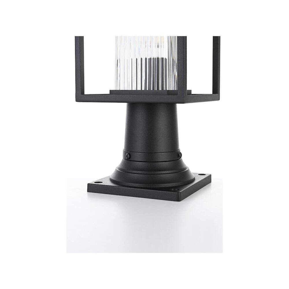 Alt View 1. Elegant Lighting - Dover 7 inch Outdoor Pendant in Black - Black.