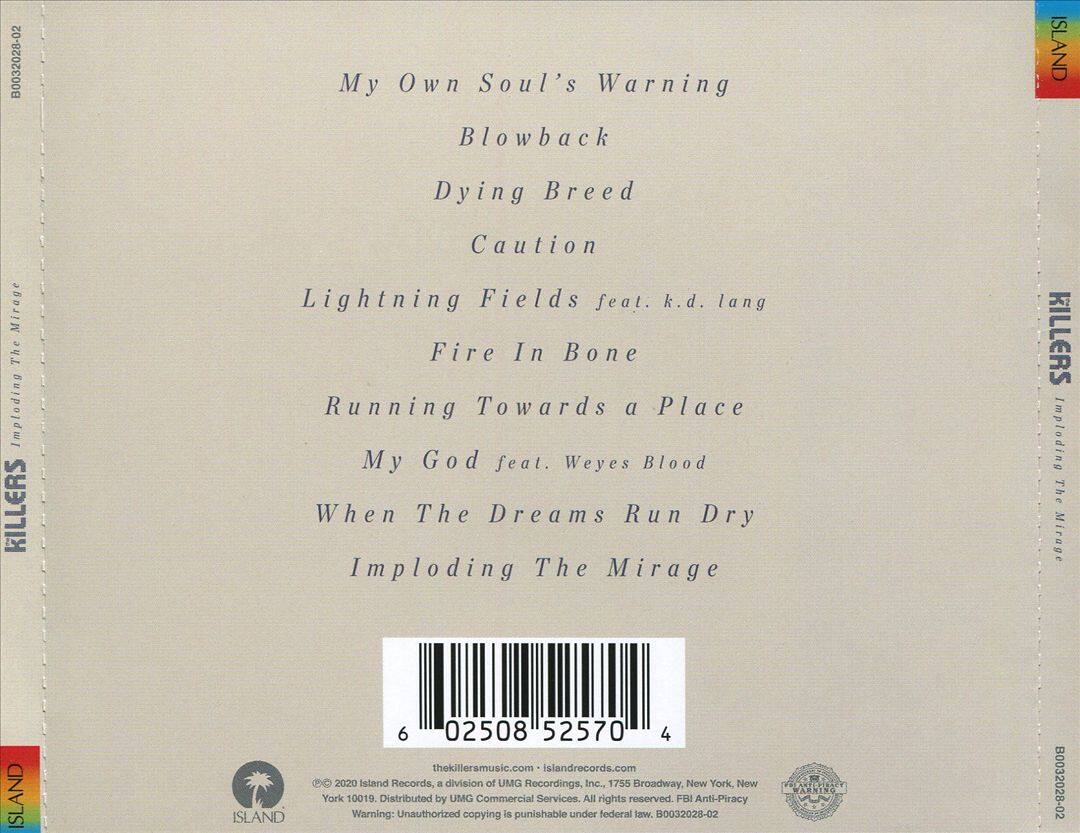 Back. Imploding the Mirage [CD].