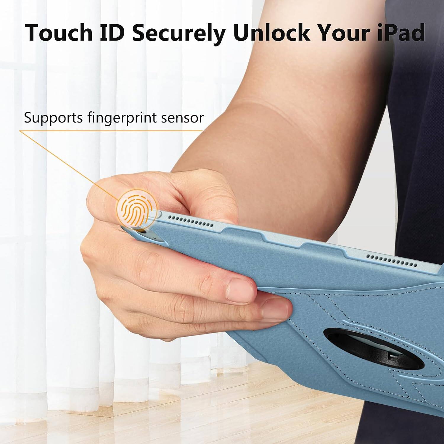 Touch ID Securely Unlock Your iPad  
Supports fingerprint sensor