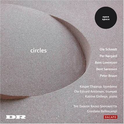 circles
Ole Schmidt
Per Nergård
Bent Lorentzen
Bent Sørensen
Peter Bruun
Kasper Thaarup, trombone
Ole Edvard Antonsen, trumpet
Katrine Gislinge, piano
THE DANISH RADIO SINFONIETTA
Giordano Bellincampi
open space
DR
DACAPo