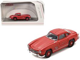 Mercedes-Benz 300 SL Gullwing Coupe 1/87 (HO) Diecast Model Car by Schuco - Red