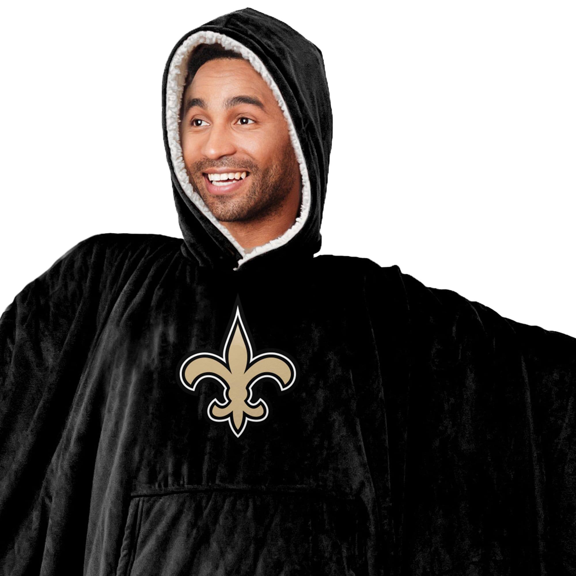 Alt View 1. Pegasus - New Orleans Saints 60- x 80- Team Color Hoodie Bloncho - Multicolor.