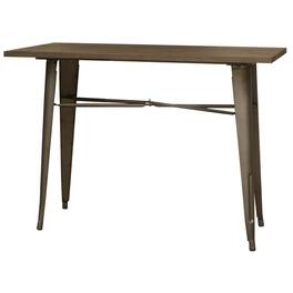 AmeriHome - Loft Rustic Counter Height Dining Table - Gunmetal
