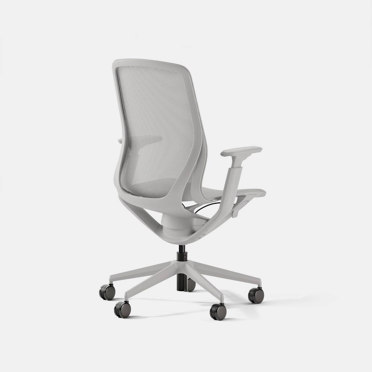 Left. Branch Furniture - Aire Chair – Sleek, Lightweight Ergonomic Design with Full Adjustability & Breathable Comfort - Vapor.