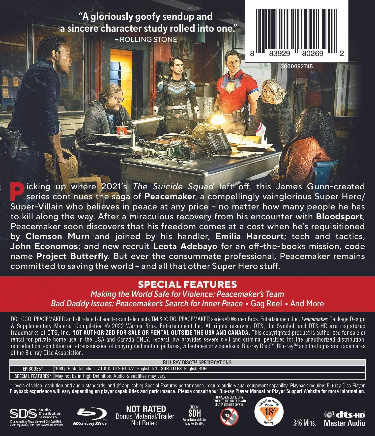 Angle. Peacemaker: The Complete First Season (Blu-ray) [Blu-ray].