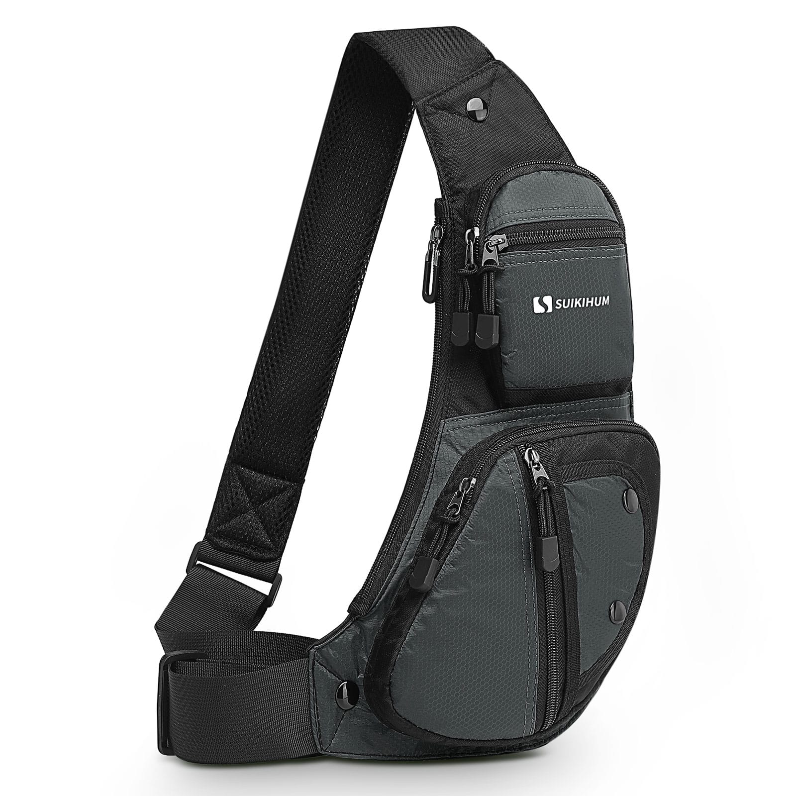 Unique Bargains - Sling Backpacks for Men Women Crossbody Bags Casual Sling Shoulder Chest Bag for Outdoor Travel - Gray