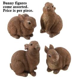 BreeBe - Resin Bunny 4 Asstd - Brown