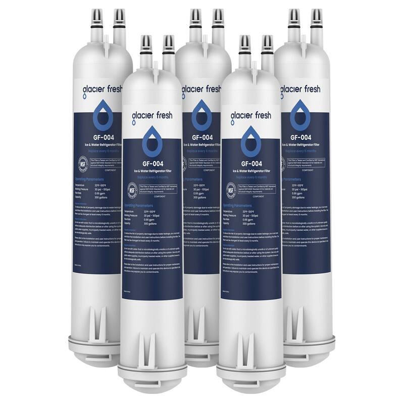 glacier fresh
GF-004
Ice & Water Refrigerator Filter
Filtering Parameters
Temperature: 32°F - 100°F
Flow Rate: 20 gpm - 100 gpm
Capacity: 300 gallons
Replace every 6 months
NSF Certified
COMPONENTS:
- Activated Carbon
- Ion Exchange Resin
- Polypropylene
glacier fresh
GF-004
Ice & Water Refrigerator Filter
Filtering Parameters
Temperature: 32°F - 100°F
Flow Rate: 20 gpm - 100 gpm
Capacity: 300 gallons
Replace every 6 months
NSF Certified
COMPONENTS:
- Activated Carbon
- Ion Exchange Resin
- Polypropylene
glacier fresh
GF-004
Ice & Water Refrigerator Filter
Filtering Parameters
Temperature: 32°F - 100°F
Flow Rate: 20 gpm - 100 gpm
Capacity: 300 gallons
Replace every 6 months
NSF Certified
COMPONENTS:
- Activated Carbon