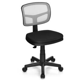 Kadyn - Armless Computer Chair with Height Adjustment and Breathable Mesh for Home Office-Black, Home Office Computer Desk - Blue