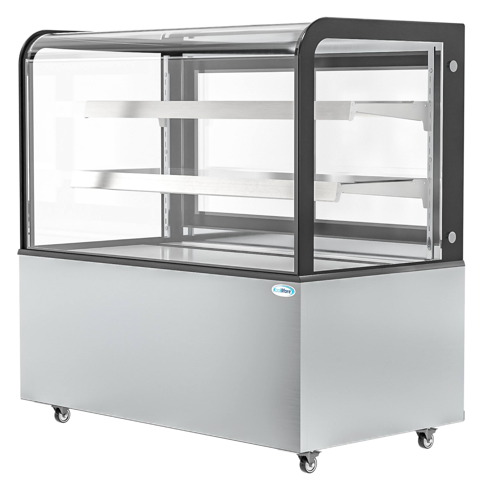 Alt View 7. Koolmore - 47 in. Dry Bakery Display Case with Front Curved Glass Protection, 14 cu ft. BDC-13C - Black.