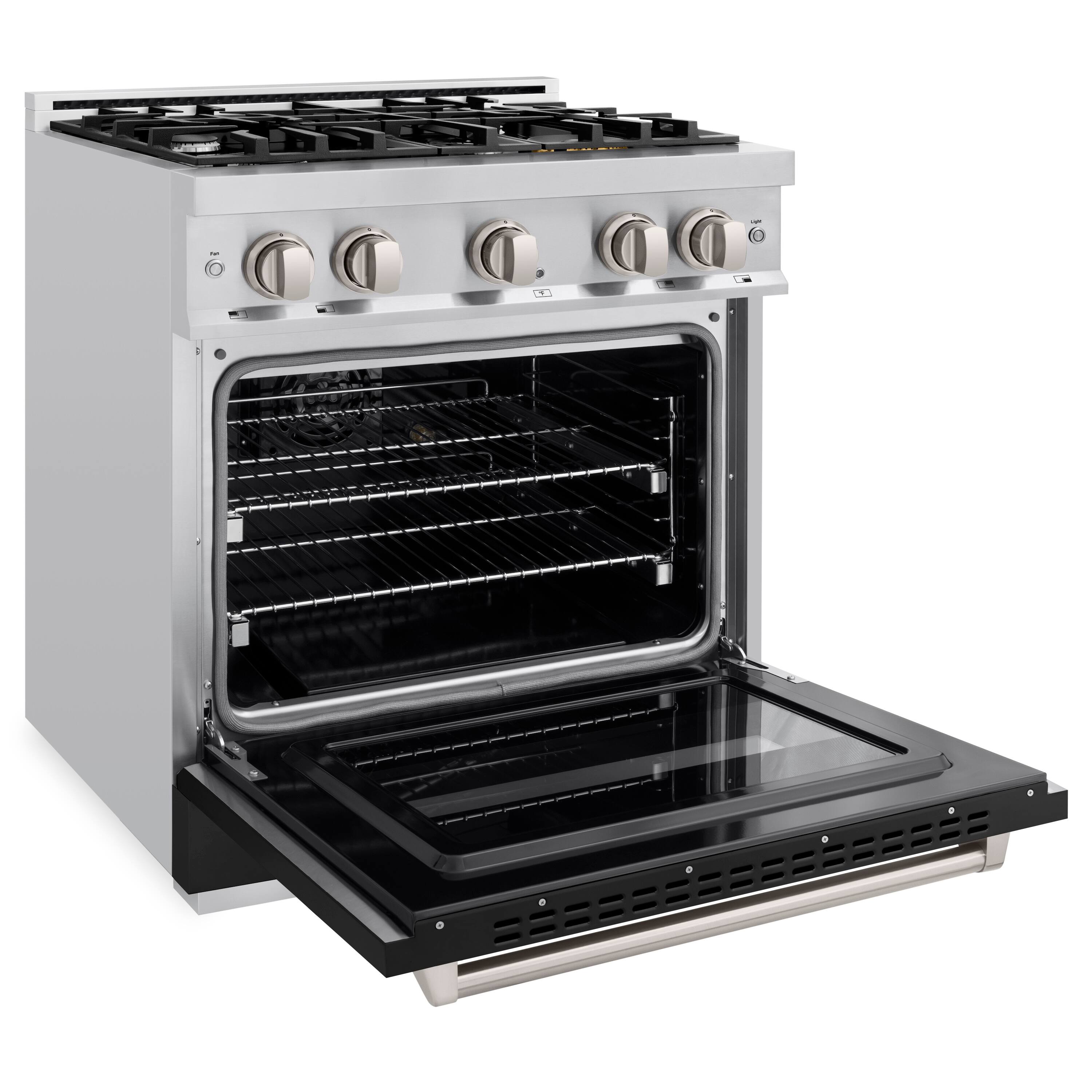 Alt View 1. ZLINE - ZLINE 30" Classic Gas Range with 4 Burner Cooktop and Convection Oven (CGR-BLM-30) - White Matte.