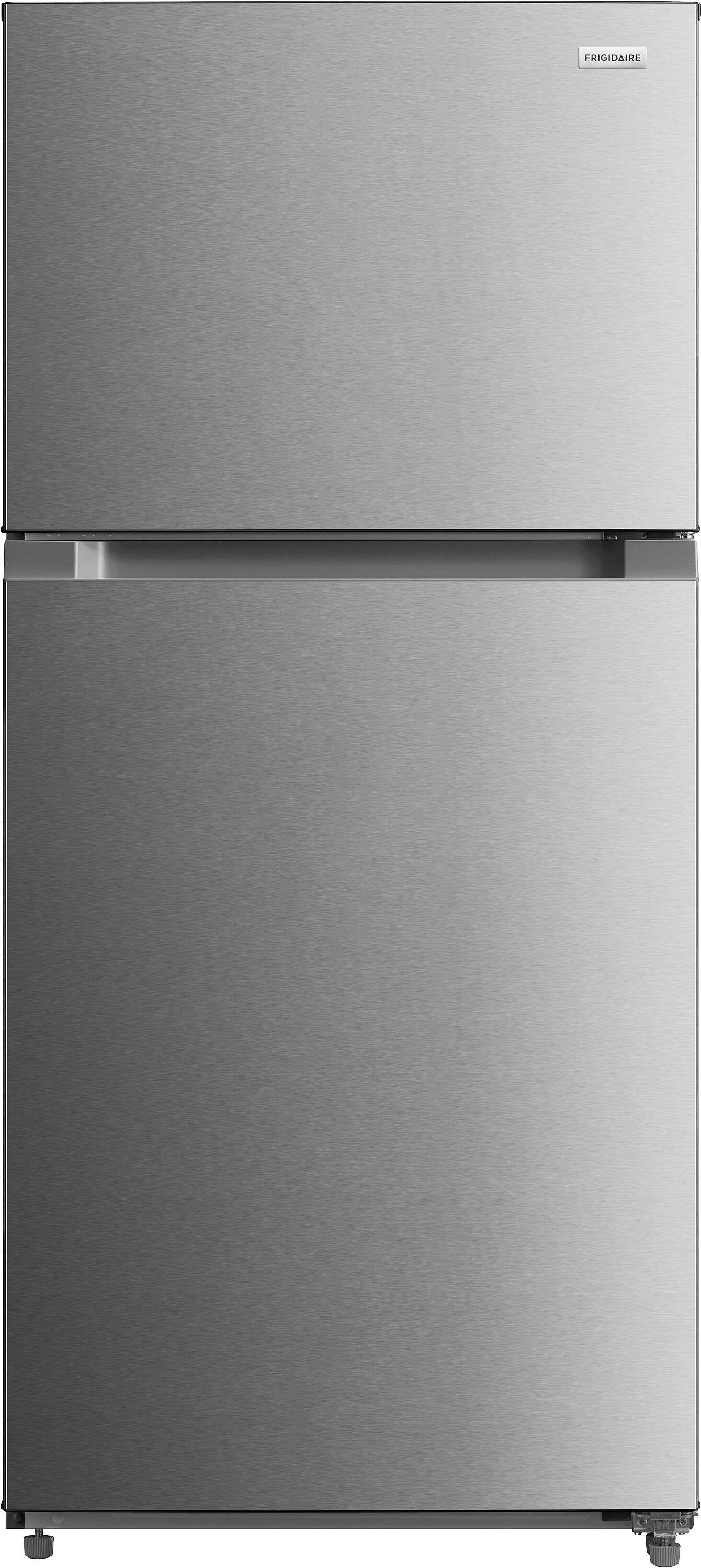 Front. Frigidaire - 22 Cu. Ft. Garage Ready Top Freezer Refrigerator - Fingerprint-Resistant Stainless Steel Look.