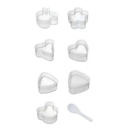 Front. Kitcheniva - Kitchen Sushi Mold Rice Ball Making Kit - White.