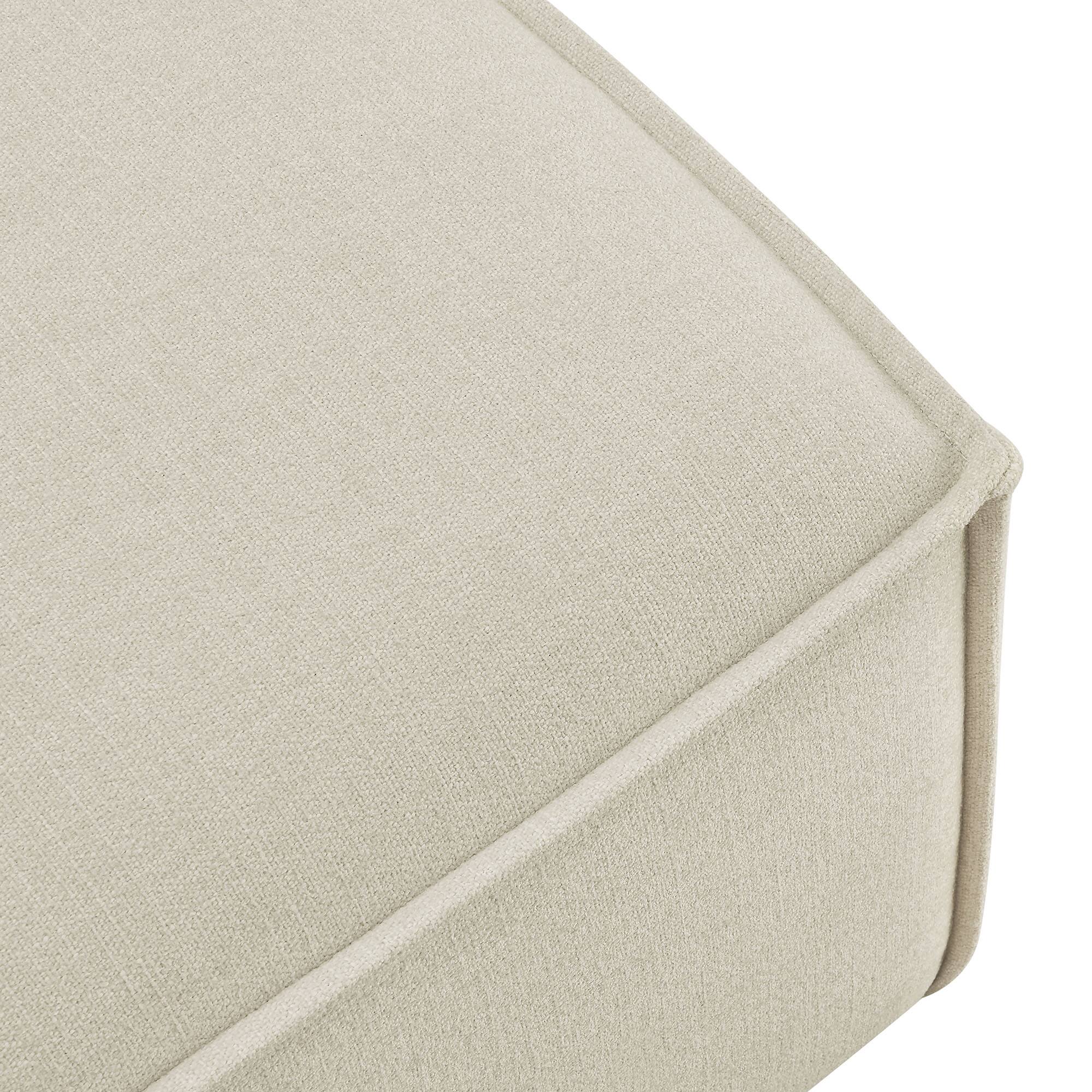 Alt View 5. Modway - Restore Performance Fabric Upholstered Modular Ottoman by Modway - Ecru.