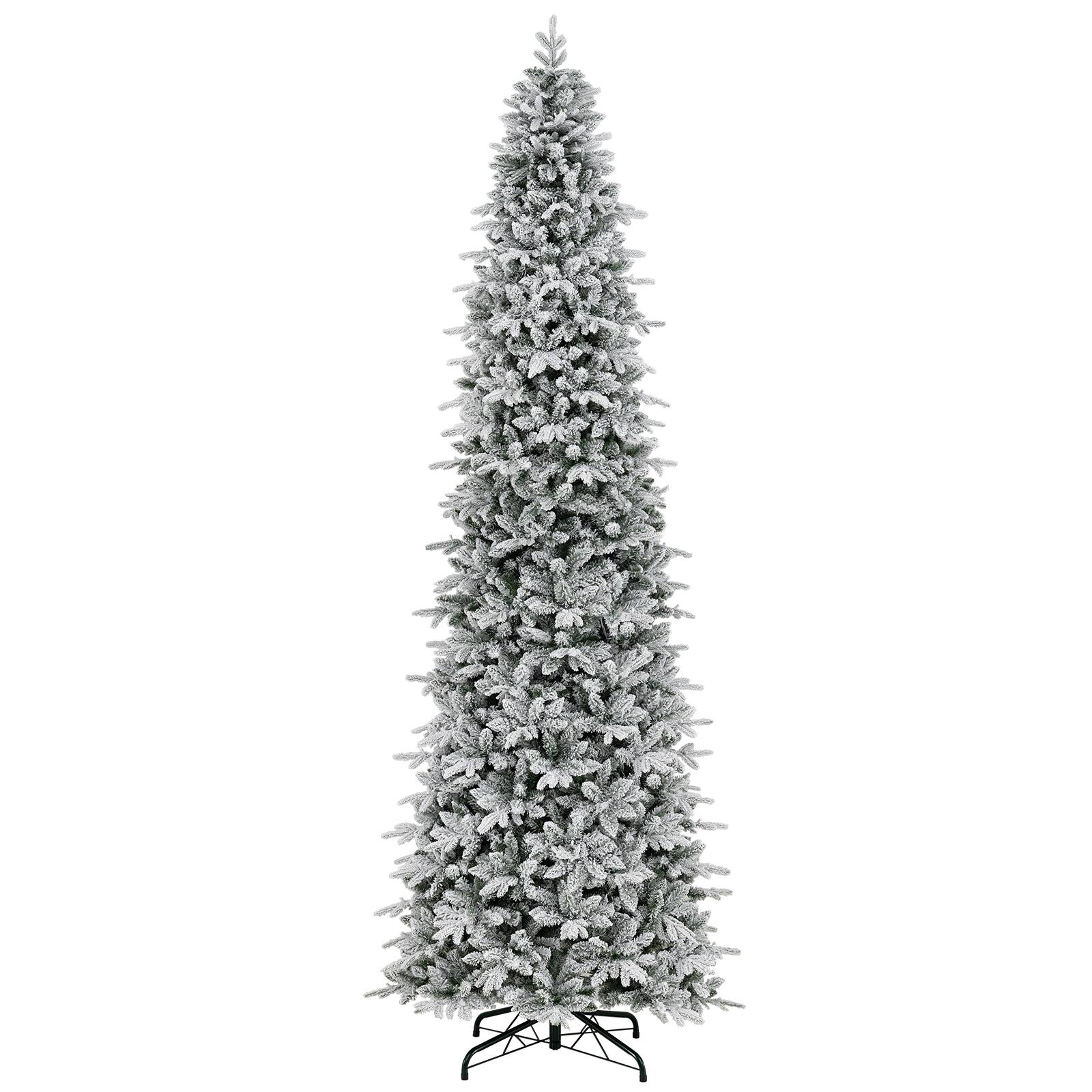Alt View 9. Costway - Costway 12 ft Pre-Lit Fir Christmas Tree with 3235 Branch Tips, 1020 Warm White LED Lights - White.