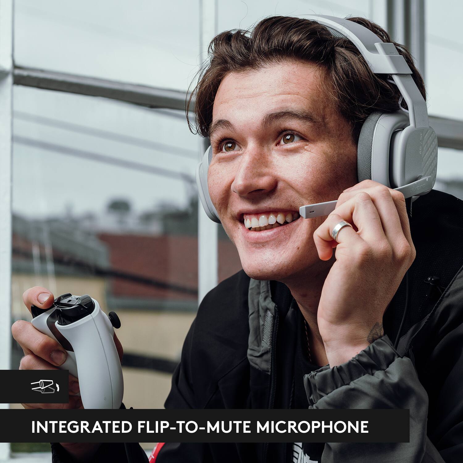 Integrated Flip-to-Mute Microphone