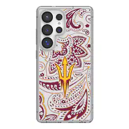 Keyscaper - NCAA - Arizona State Sun Devils Paisley Galaxy Clear Case - S24 Ultra - Multicolor