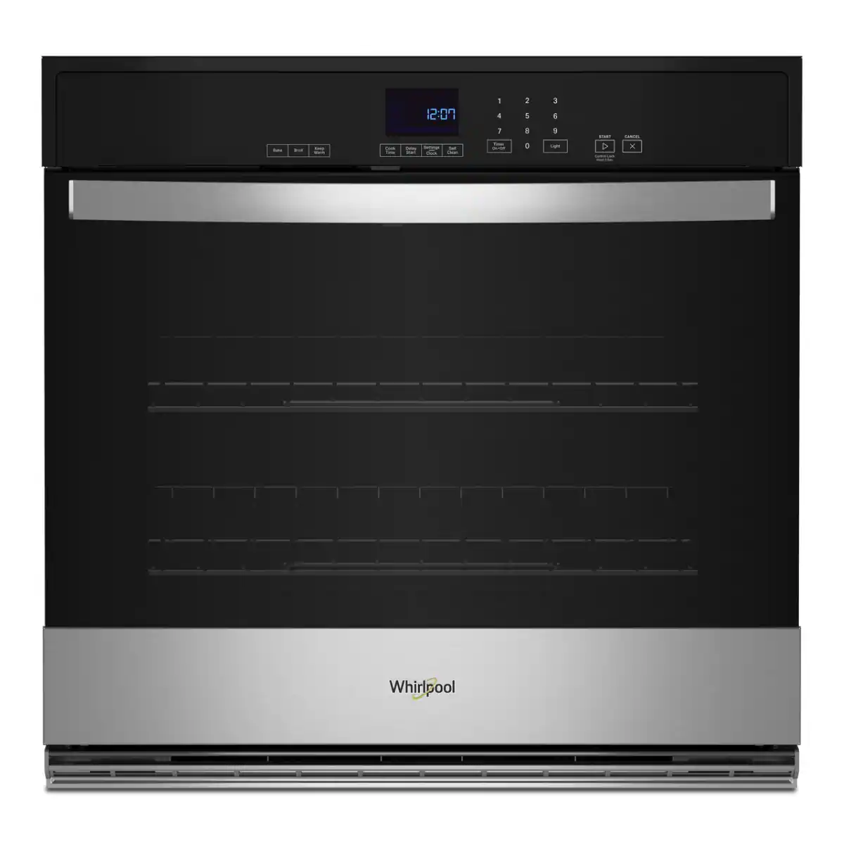 Front. Whirlpool - Whirlpool - 5.0 Cu. Ft. Single Self-Cleaning Wall Oven .- Stainless Steel - Stainless Steel.