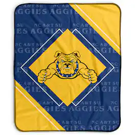 Pegasus - North Carolina A&T Aggies 50" x 60" Diamond Logo Fleece Blanket - Multicolor