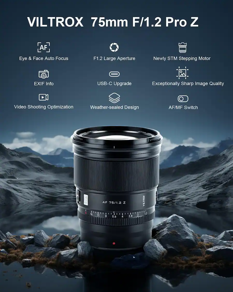 Capture Distance Hood Viltrox Pro AF 75mm f/1.2 Lens for Nikon Z Black - Best Buy