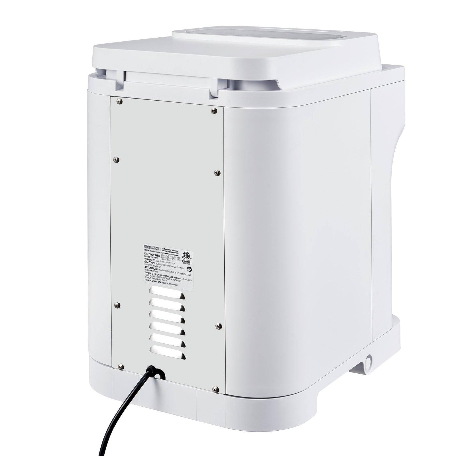 Alt View 9. Glintex - Commercial Electric Ice Shaver 220 lbs/hr, 350W Snow Cone Maker with 4L Ice Box for Parties, Events & Home Use - White.