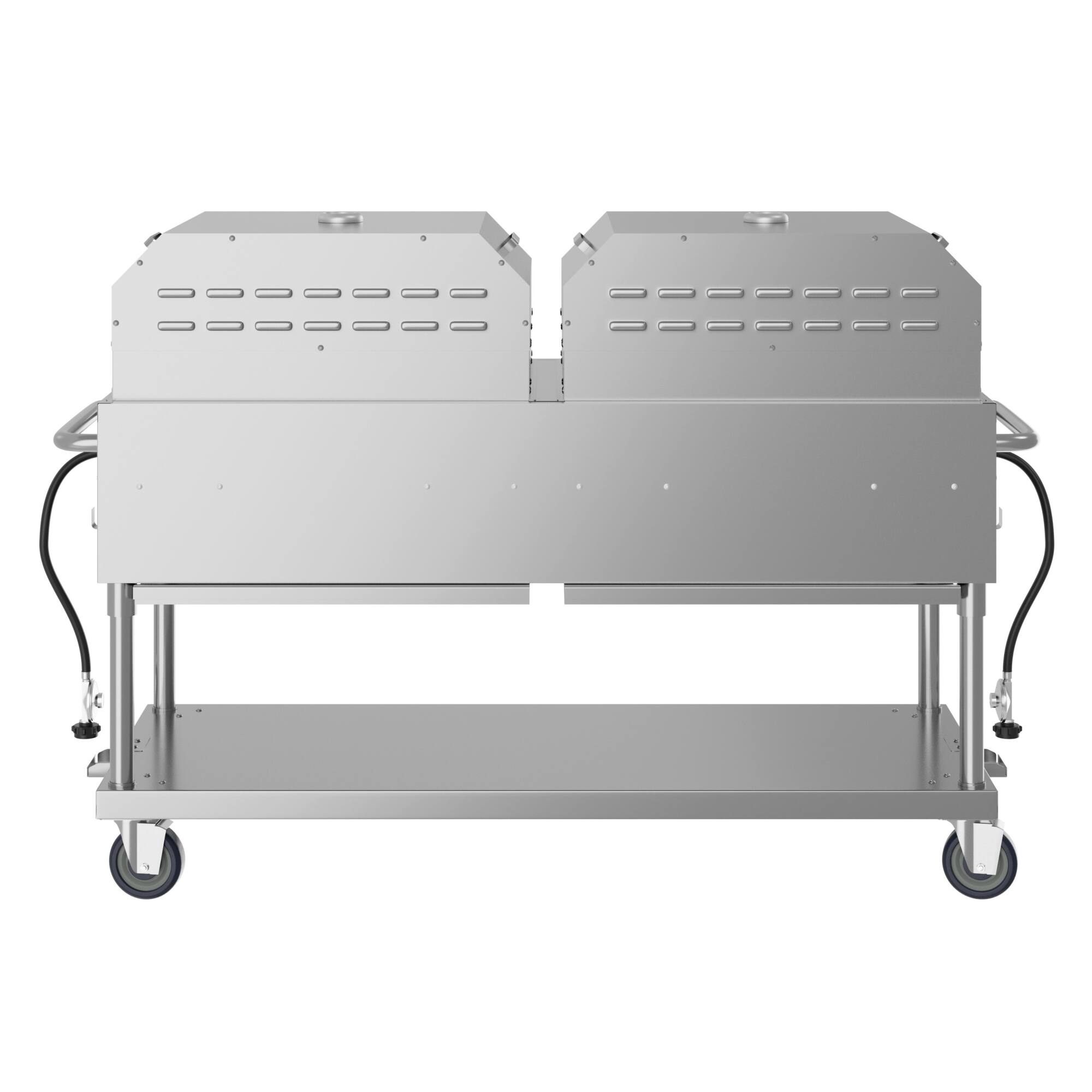 Alt View 2. Koolmore - 60 in. 8-Burner Commercial Outdoor Propane Gas Grill with Two 30 in. Pizza Ovens in Stainless-Steel, (CGKIT6-P30P30) - Stainless Steel.