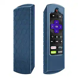Kitcheniva - Shockproof Silicone Remote Case For Roku Voice Remote (RCAL7R) Cyan Blue - Cyan Blue