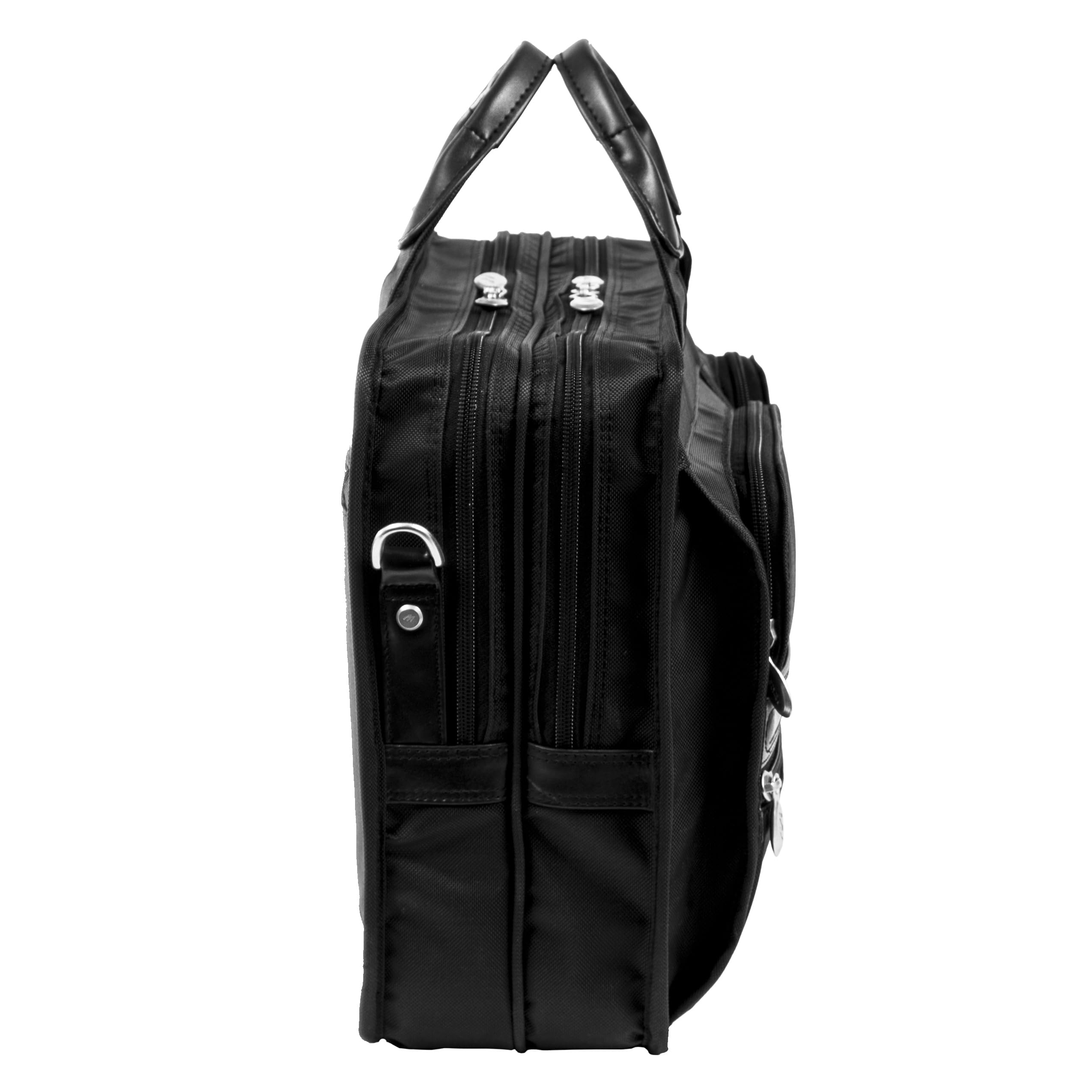 Alt View 5. McKleinUSA - 15-inch Double-Compartment Laptop Briefcase Model 58435 P Series Hubbard Tech-Lite Ballistic Nylon - Black.