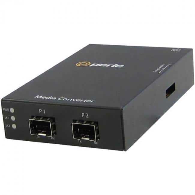 Perle Systems - Perle Protocol Transparent Stand-Alone Media Converter with Dual SFP Slots - 1000Base-X - 2 x SFP Slots - Desktop - Black price history on PriceWatchPro