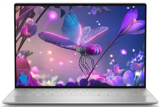 Front. Dell - XPS 13 Plus XPS9320 Business Laptop 13.4 Touch OLED 3.5K Display (Intel Core i7-1260P, 16GB RAM, 512GB SSD, Win 11 Home) - Silver.