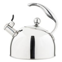 Viking 2.6 Quart Whistling Tea Kettle with 3-Ply Base, Stainless Steel - Stainless Steel - Front_Zoom