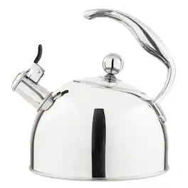 Viking - 2.6 Quart Whistling Tea Kettle with 3-Ply Base - Stainless Steel