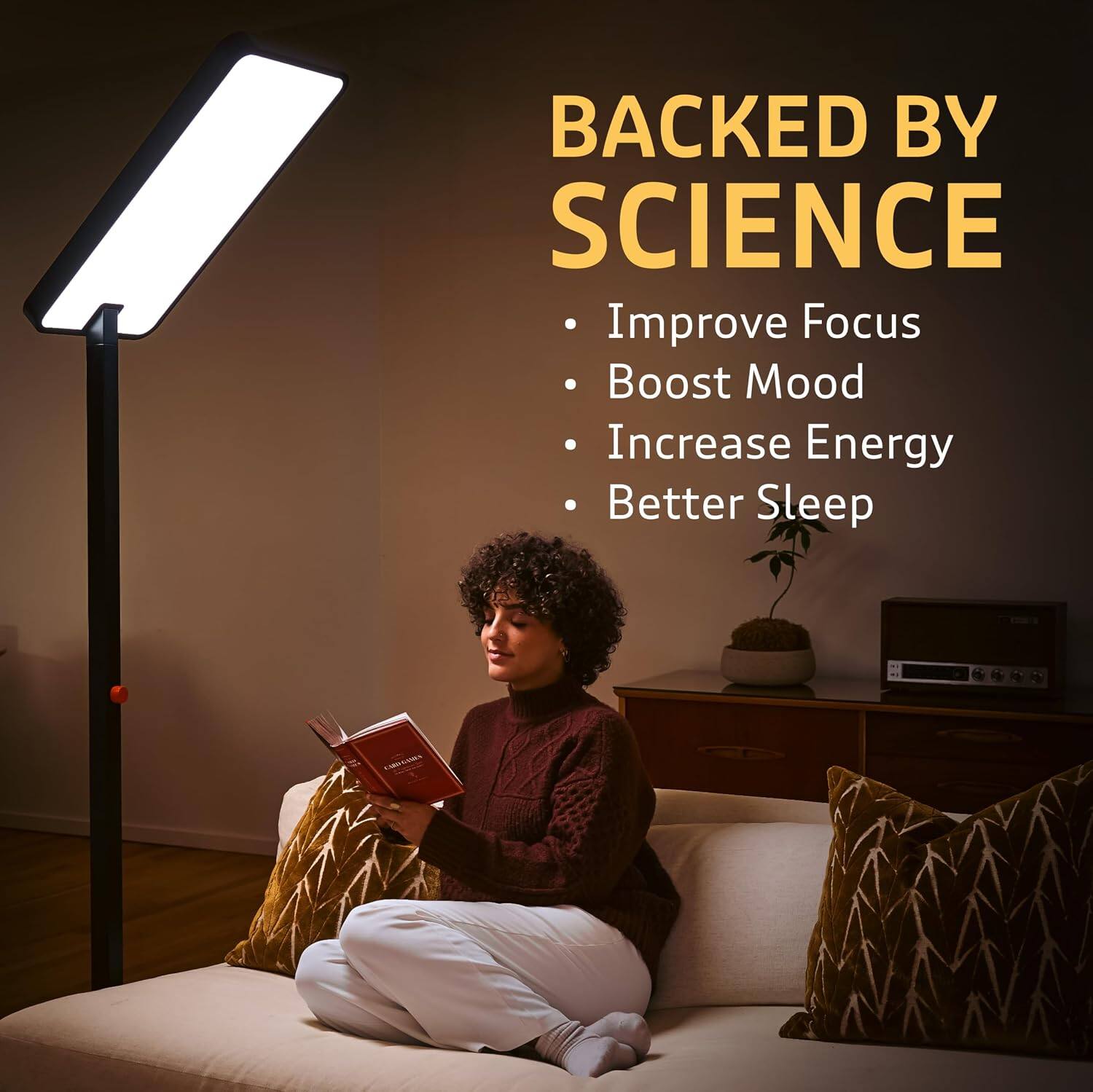 BACKED BY SCIENCE  
- Improve Focus  
- Boost Mood  
- Increase Energy  
- Better Sleep