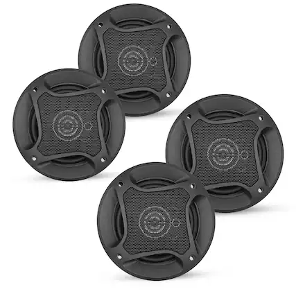 Front. 5 CORE - 5Core Coaxial Door Car Speakers 4” 4Pcs 250W 4Ohm 2 Way Component Subwoofer Audio w Super Tweeter.