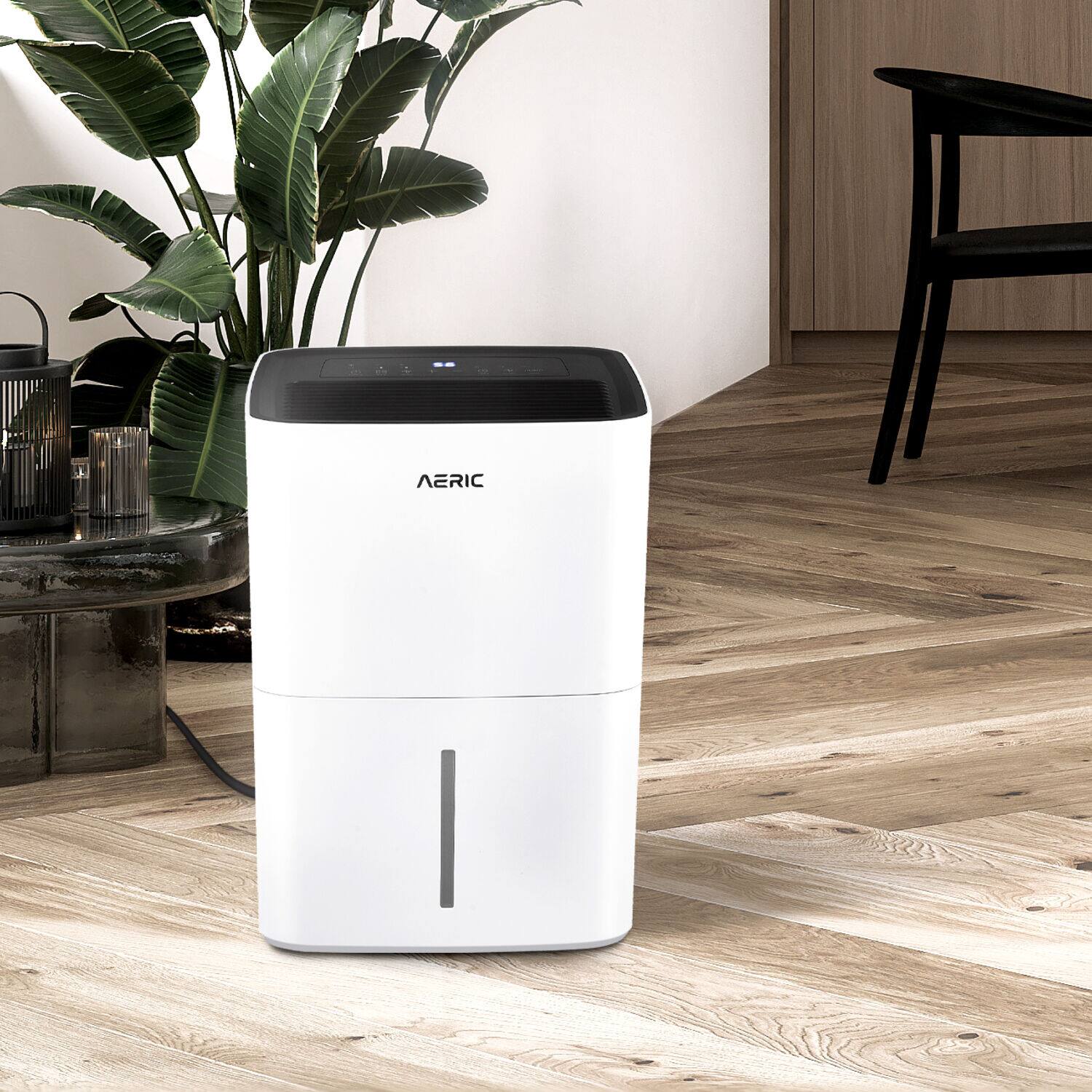 Alt View 12. Aeric - Aeric Portable Dehumidifier with Pump, Drain Hose and Bucket Full Alarm & Indicator - White.