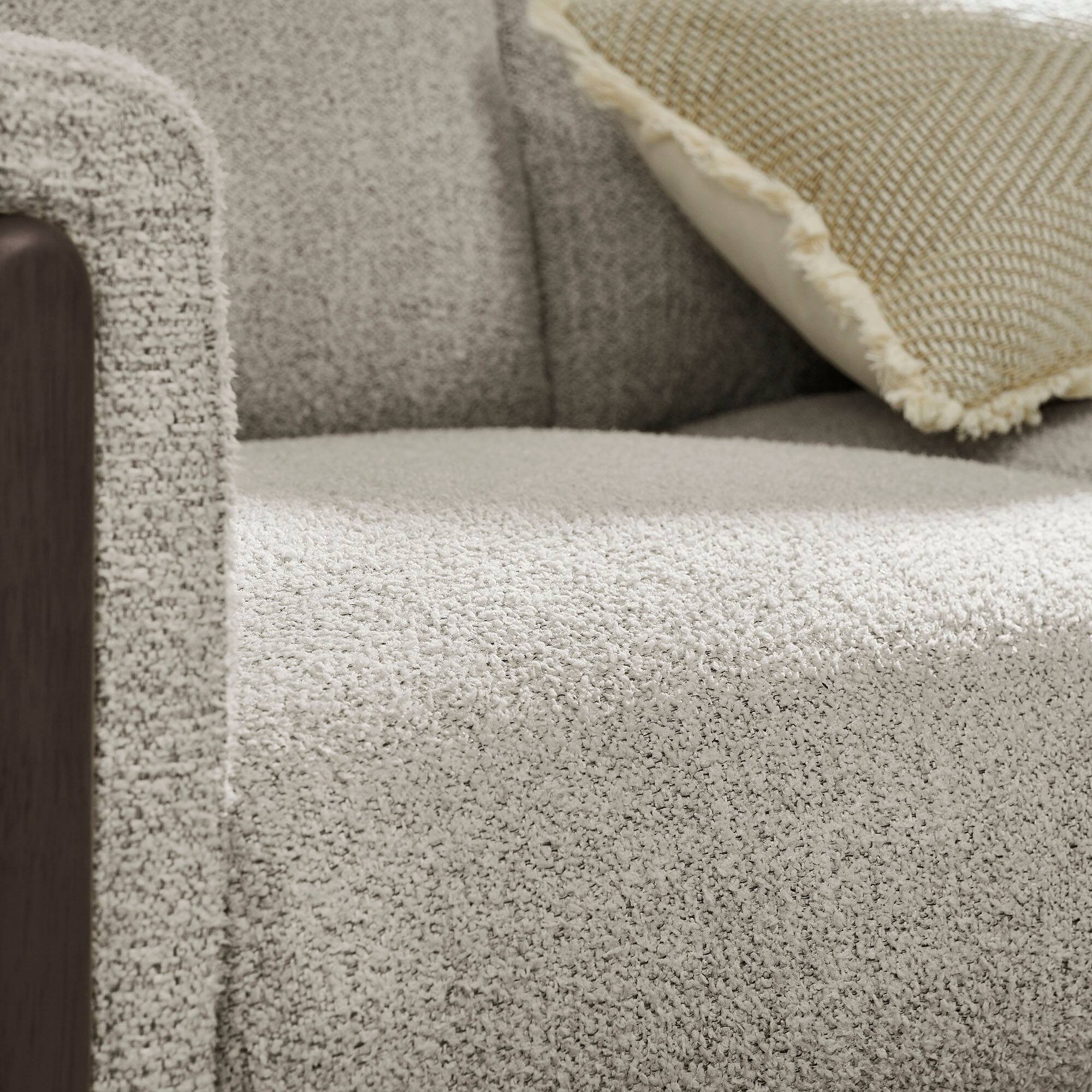 Alt View 1. Modway - Hawken Boucle Fabric Accent Armchair by Modway - Parchment Espresso.