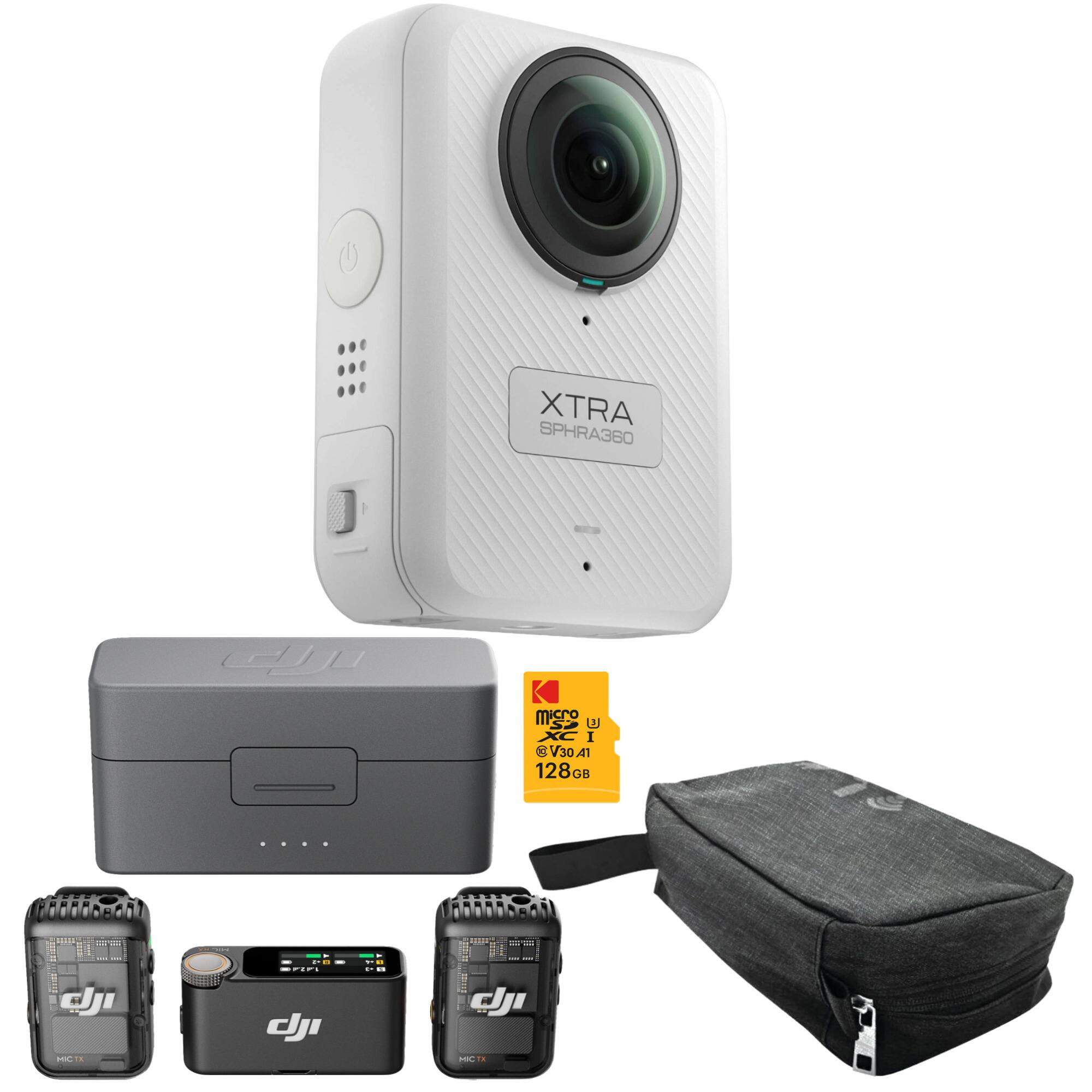 XTRA SPHRA360

- micro U XC I @V30.41 128GB
- dji MIC +
- VISION
- PARA dji
- MIC