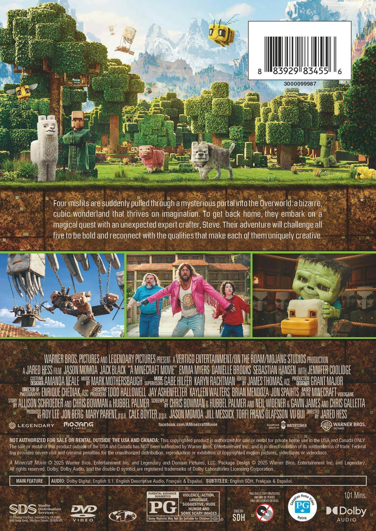 Back. A Minecraft Movie [DVD].