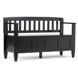 Simpli Home - Brooklyn Entryway Storage Bench - Black