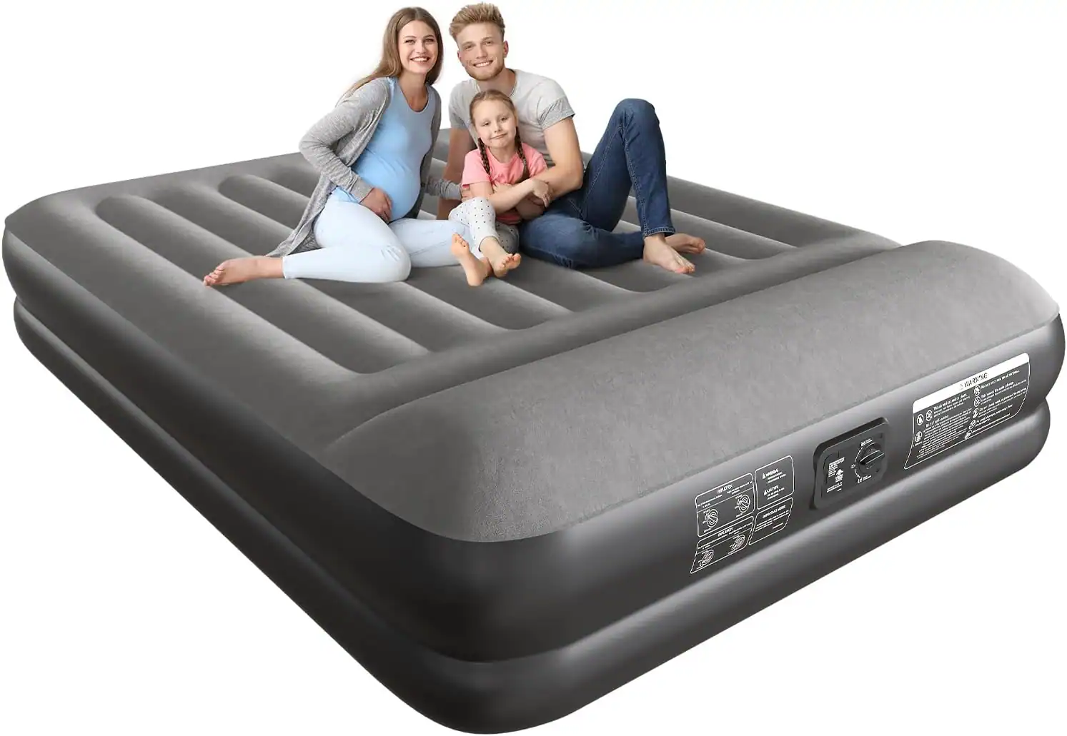 Ezyrest - Queen Air Mattress - Black & Grey