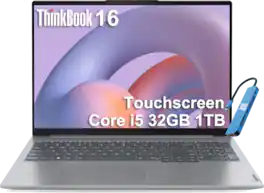 Lenovo - Upgraded - ThinkBook 16 Gen 6 16" WUXGA Touchscreen Business Laptop - Intel Core i5 13420H with 32GB RAM - 1TB SSD - Win11Pro - Arctic Gray