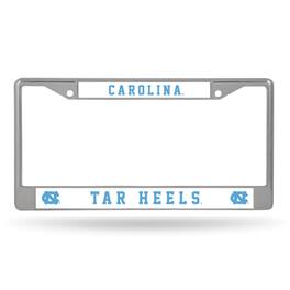 Rico Industries - North Carolina Tar Heels - 12" x 6" Standard Size - Chrome Metal License Plate Frame - Multi