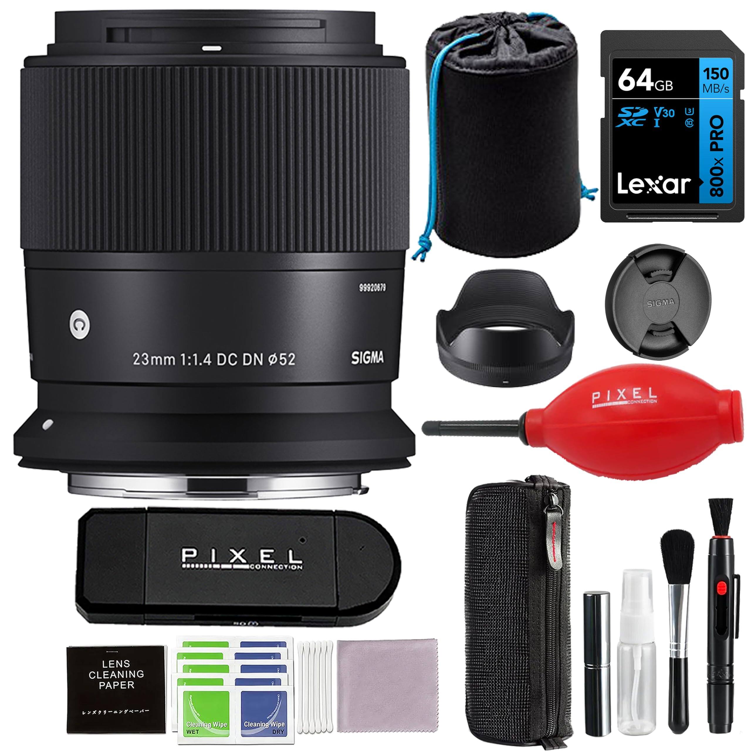 Sigma - 23mm f/1.4 DC DN Contemporary Lens for Canon RF Mount with Advanced Accessory and Travel Bundle | 23mm f1.4 canon - Black price history on PriceWatchPro