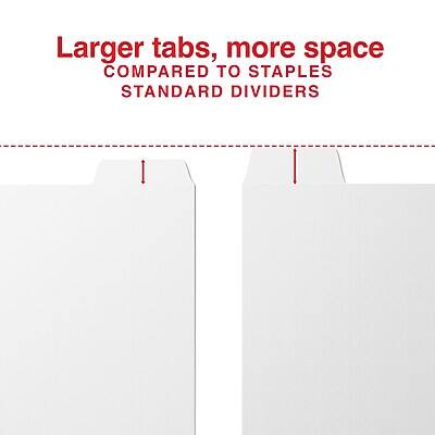 Staples Large Tab Write & Erase Paper Dividers, 8‑Tabs White - Best Buy