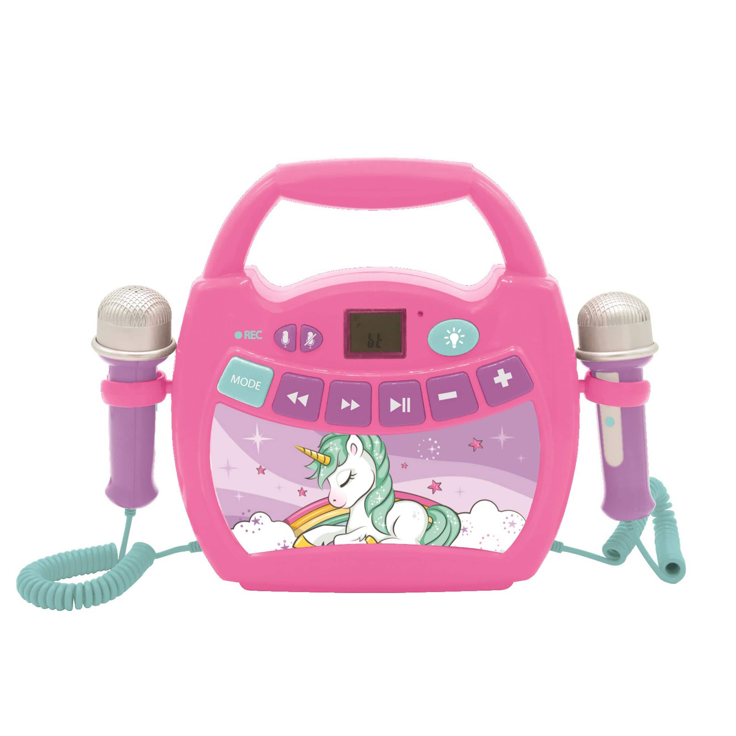 Lexibook - Unicorn Light Bluetooth Speaker with Mics and Rechargeable Battery