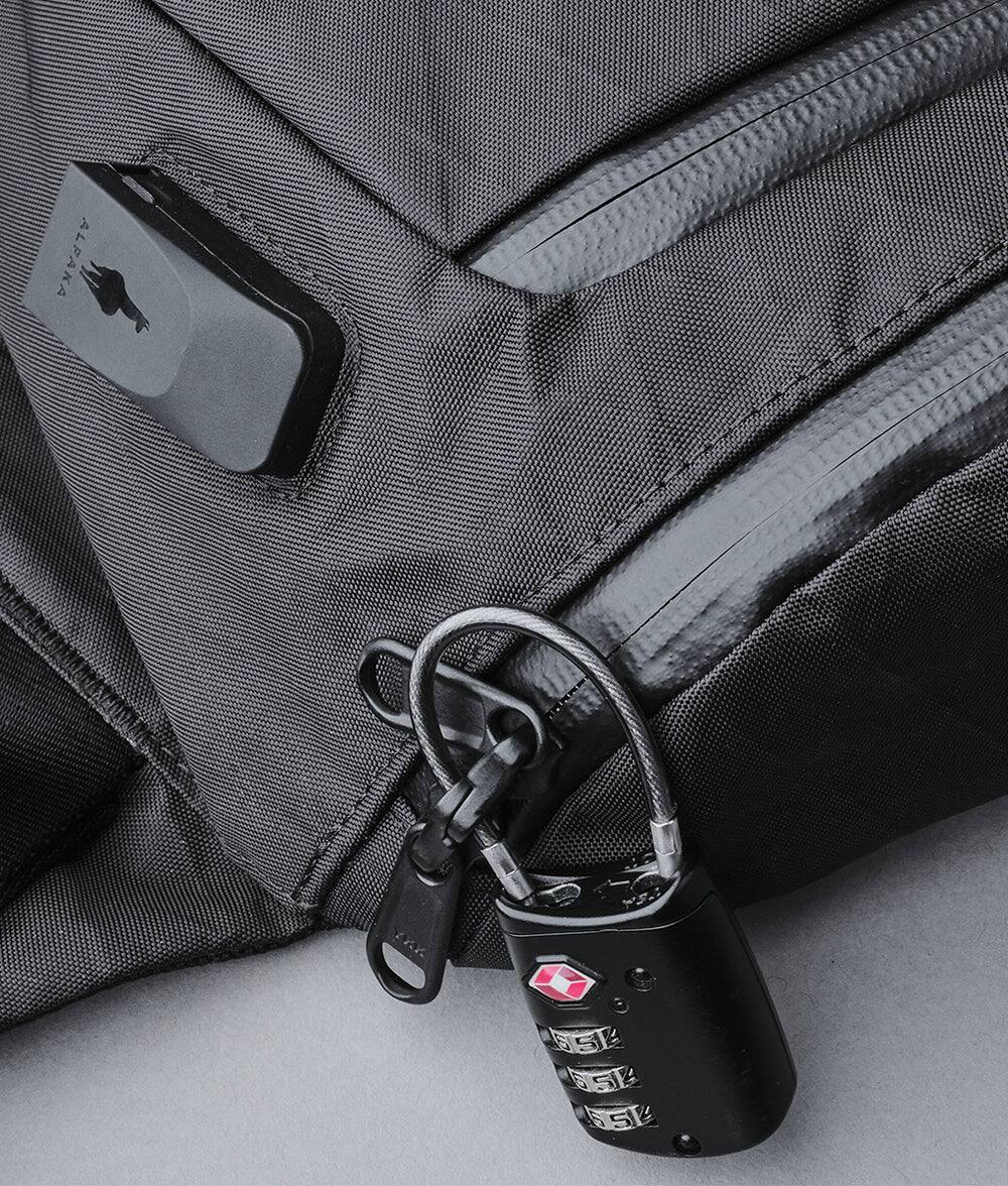 Alt View 7. ALPAKA - Bravo X Sling V2 6L Tech Sling Bag for 11-inch iPad Pro, USB Charging Crossbody Bag with RFID Pocket, Weather-Resistant - Black X-Pac VX42.