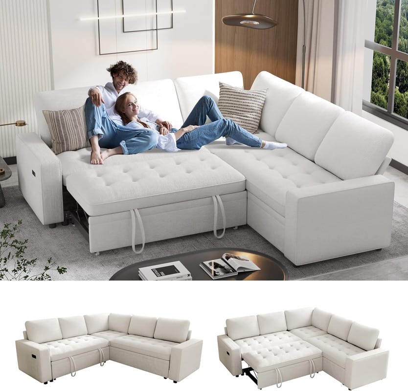 Front. Dyonery - Dyonery 5 Seat Modular Sectional Sofa with USB Ports/Adjustable Backrest/Storage Seats, Tool-Free Assembly,Beige - Beige.